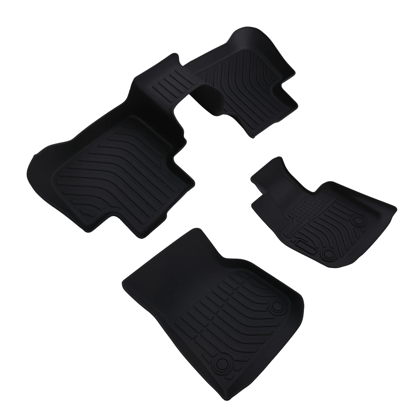 

Black All-Weather Carpet Floor Mats for BMW X3 X4 2018-2025 TPE Rubber Anti-Slip