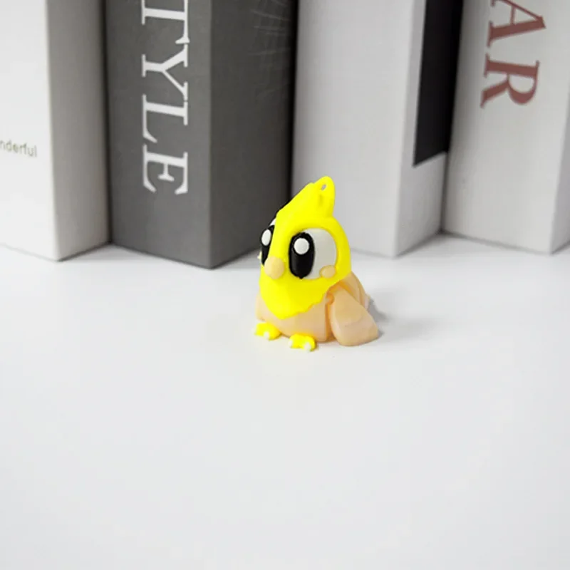 

New Cute 3D Printed Toy Figures Joint Movable Parrot Statue Cute Animal Figurine Ornaments book nook Decor Children's Gift