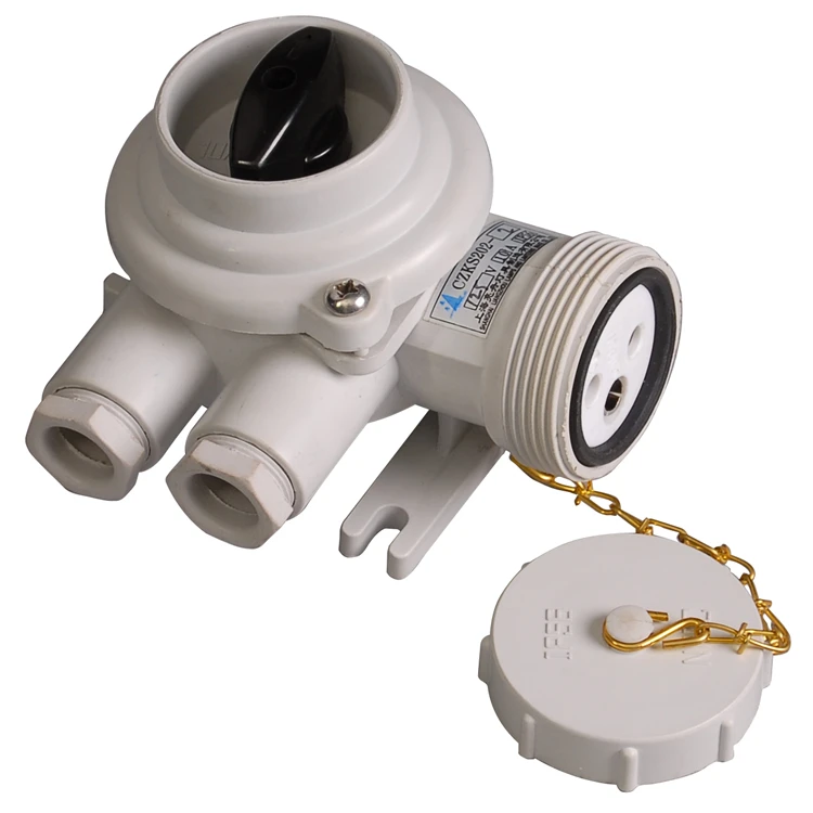 LIANGZHOU 10A/16A Marine Nylon Socket with Switch 1 Outlet Model CZKS202