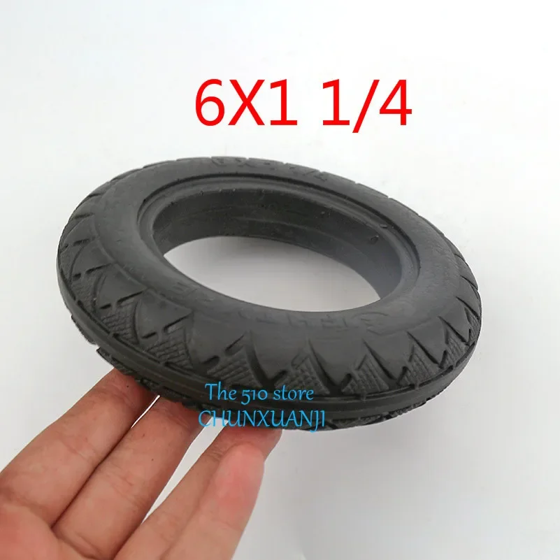 1 pc good quality 150MM 6 inch electric scooter tire 6X1 1/4 (150*32) vacuum flameproof solid tire