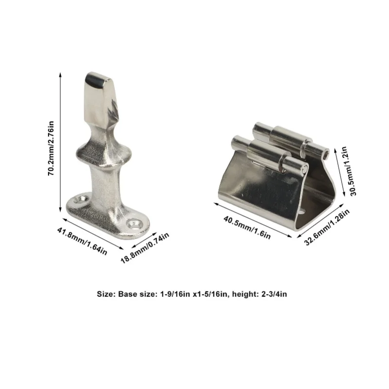 Door Stopper Catch And Holder Heavy Duty Marine Grade Stainless Steel Hardware Exquisite For Boat Yacht RV