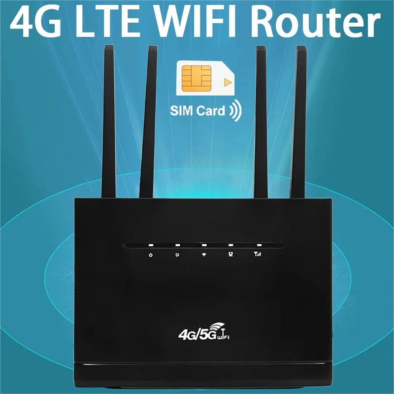 4G CPE Wireless Router 300Mbps 4G LTE WIFI Router Modem 4 External Antenna RJ45 WAN LAN with Sim Card Slot for Home Office