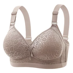 Comfortable Breathable Adjustable Brassiere Thin Section Without Steel Ring Bra Large Breasts Appear Small Side Gathering Bra