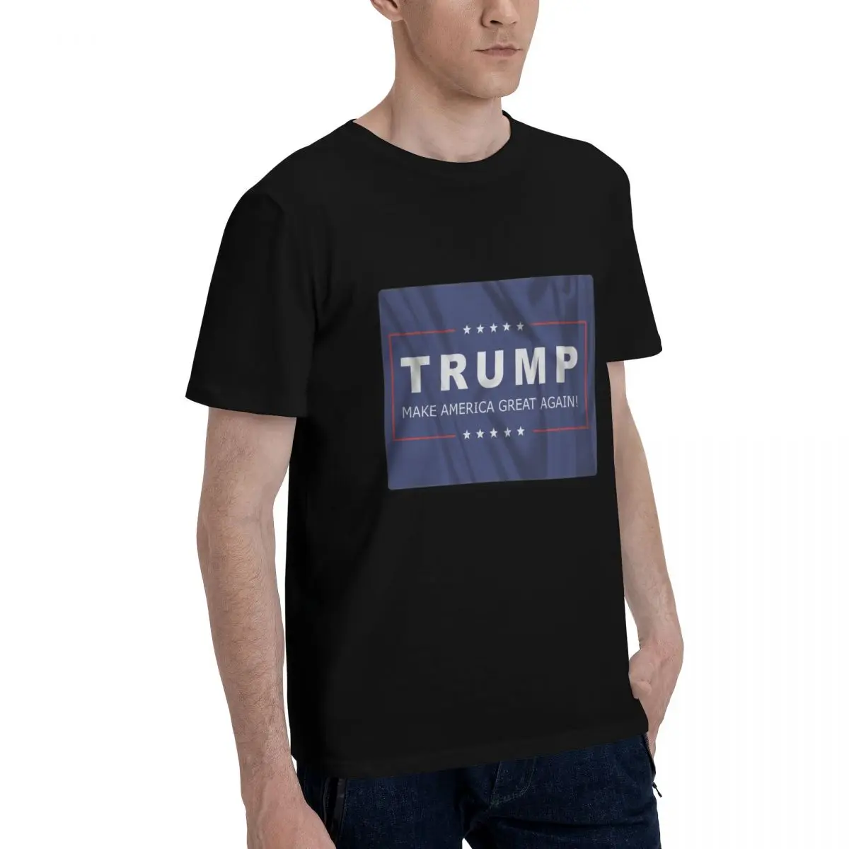 Vintage ล้างเสื้อยืด Trump Make America Great Again Flag หลวม T เสื้ออินเทรนด์ Cool Tshirt สําหรับฤดูร้อนน่ากลัวพิมพ์ Tops