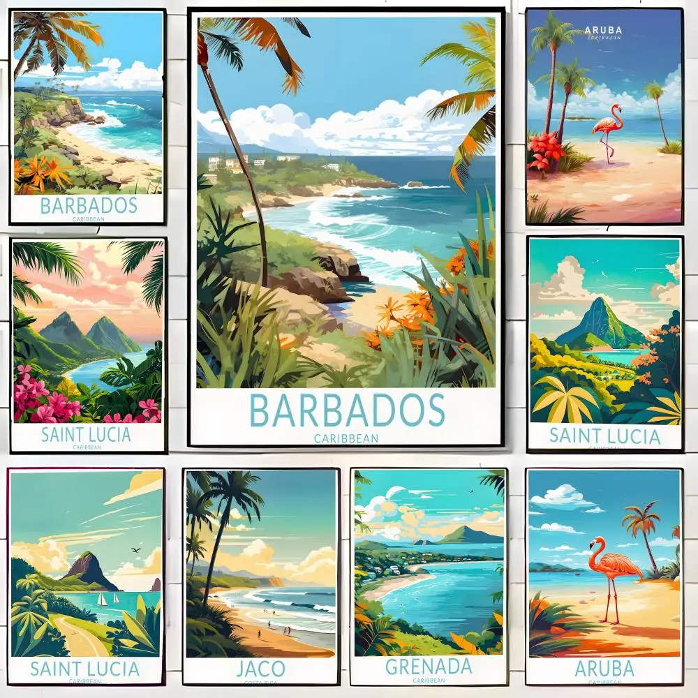 Travel Scenery Seaside Comfortable Art Poster Wall Art Print Poster Decorative Mural Home Decor Gift Unframed