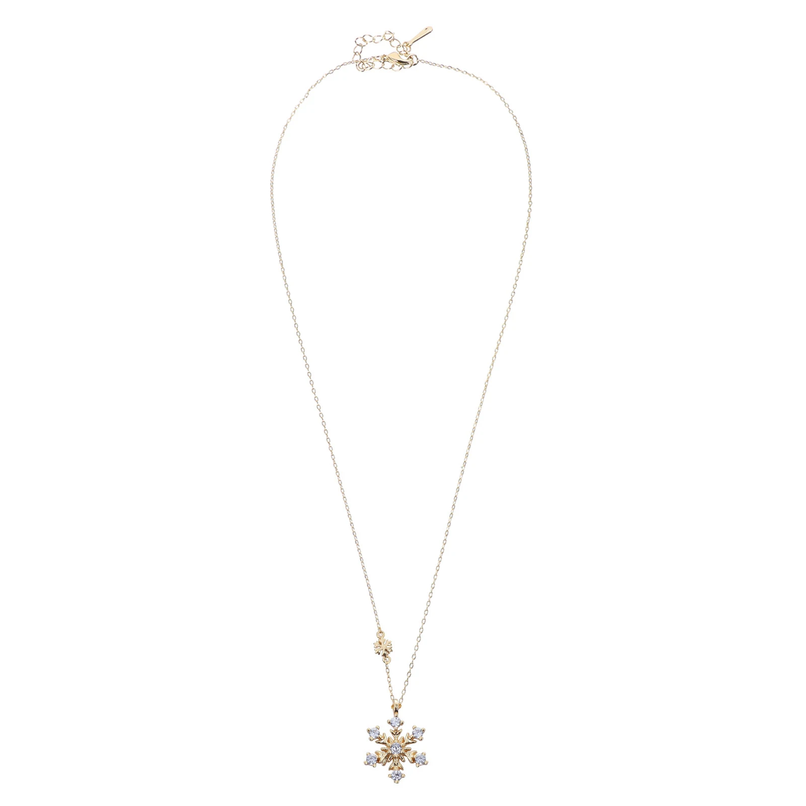

Snowflake Necklace Jewelry for Women Pendant Silver Gift Clavicle Girl