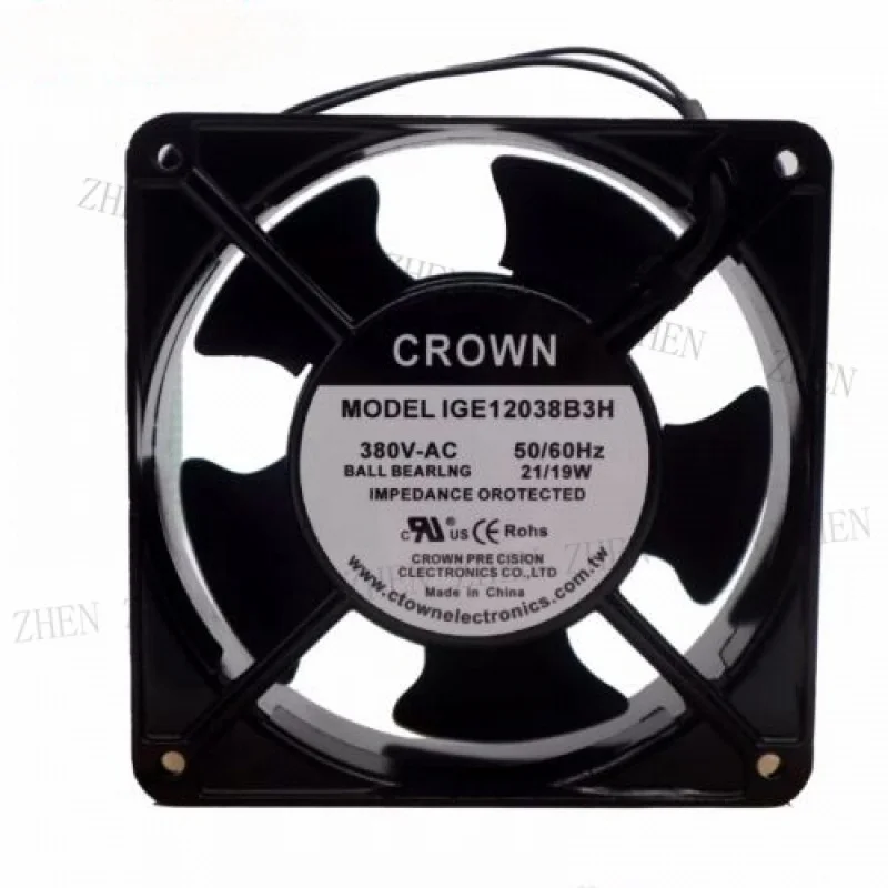 Y FOR  CROWN IGE12038B3H AC380V 21/19W 12CM Cooling Fan
