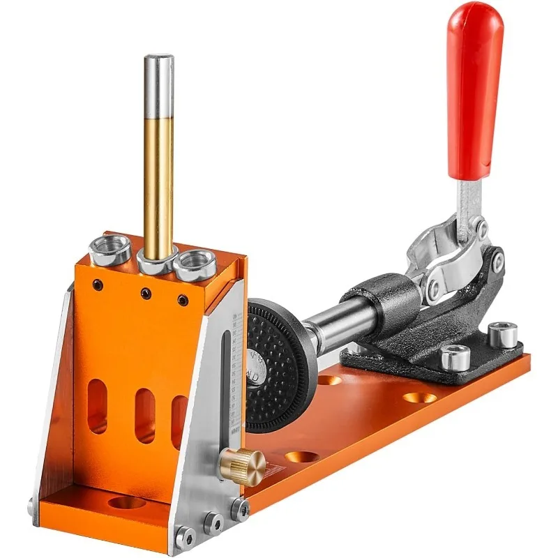 Pocket Hole Jig Kit, Easy-to-Use for Wood Projects, Comes with Step Drills, Stop Collars, Hex Keys & Driver Bits