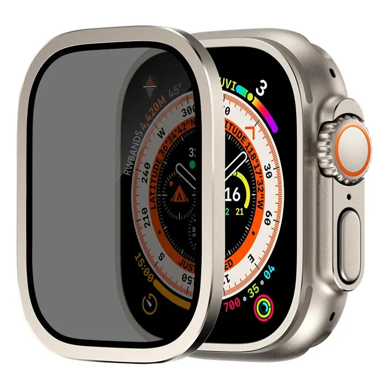 Aluminium Alloy Case+Tempered Glass for Apple Watch Ultra 2 49mm Anti-Scratch Screen Protector for iWatch Ultra 49mm Cover Film - Image 9