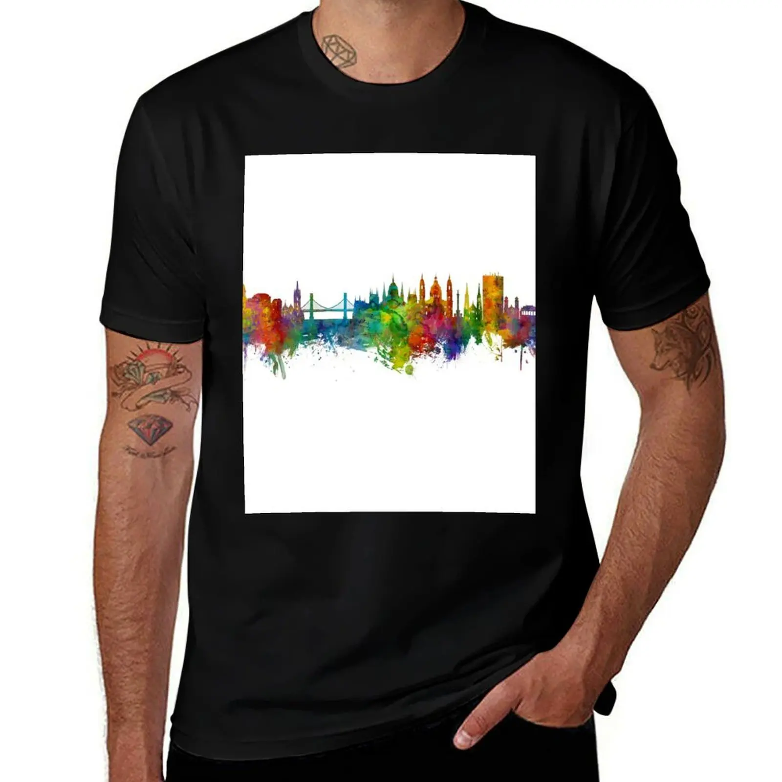 

Budapest Hungary Skyline T-Shirt cotton man t-shirts luxury clothing labubu mens t shirts casual stylish