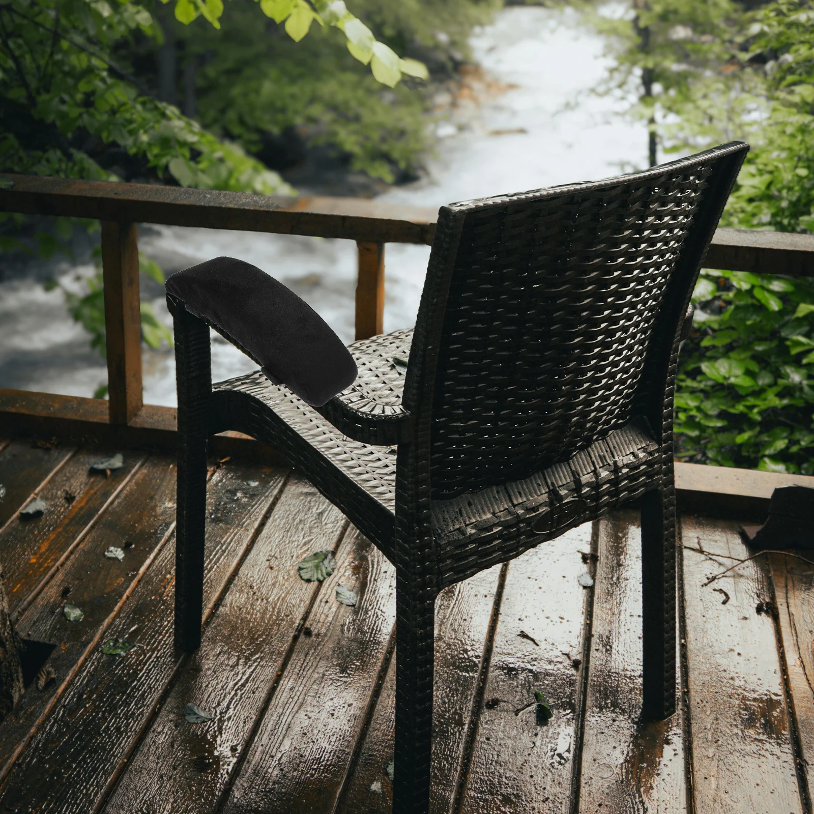 

1Pair Chair Armrest Cushions High-Density Foam Filled Replacement Pads for Outdoor Patio Garden Lounger Gaming Chairs