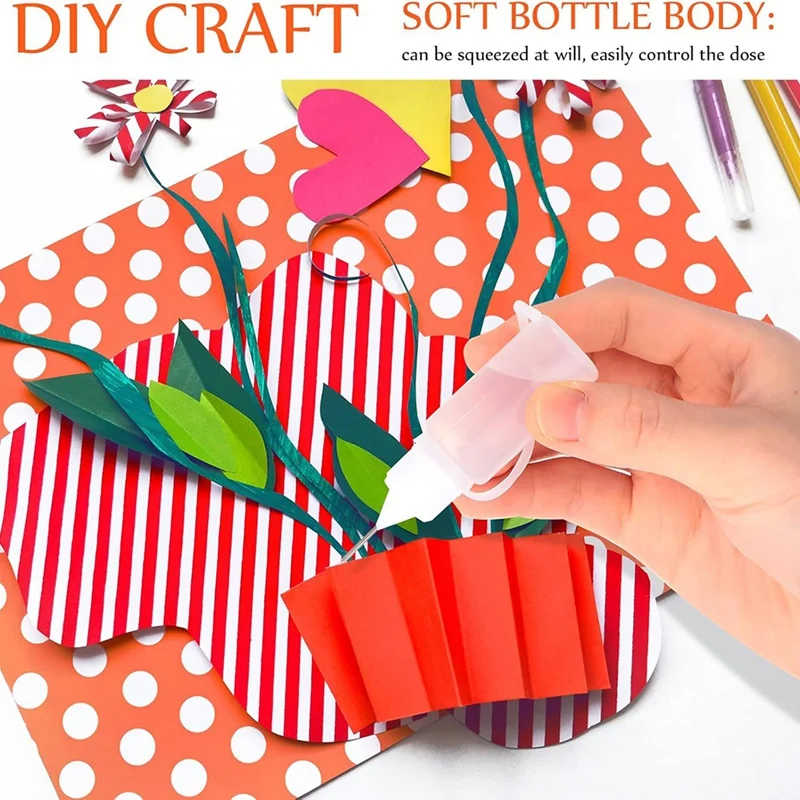 BAADE 100 قطعة 10 مللي طرف ضيق قضيب زجاجة إبرة تلميح زجاجة الغراء قضيب لحبر الكحول لتقوم بها بنفسك اللف الاكريليك اللوحة