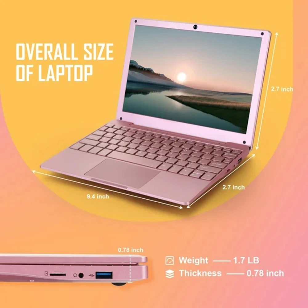 Imagem -03 - Notebook For Kids Windows 11 Intel Celeron N4020 Laptop Aprendizagem Netbook para Homens e Mulheres Novo 101 Polegadas 8gb 128gb