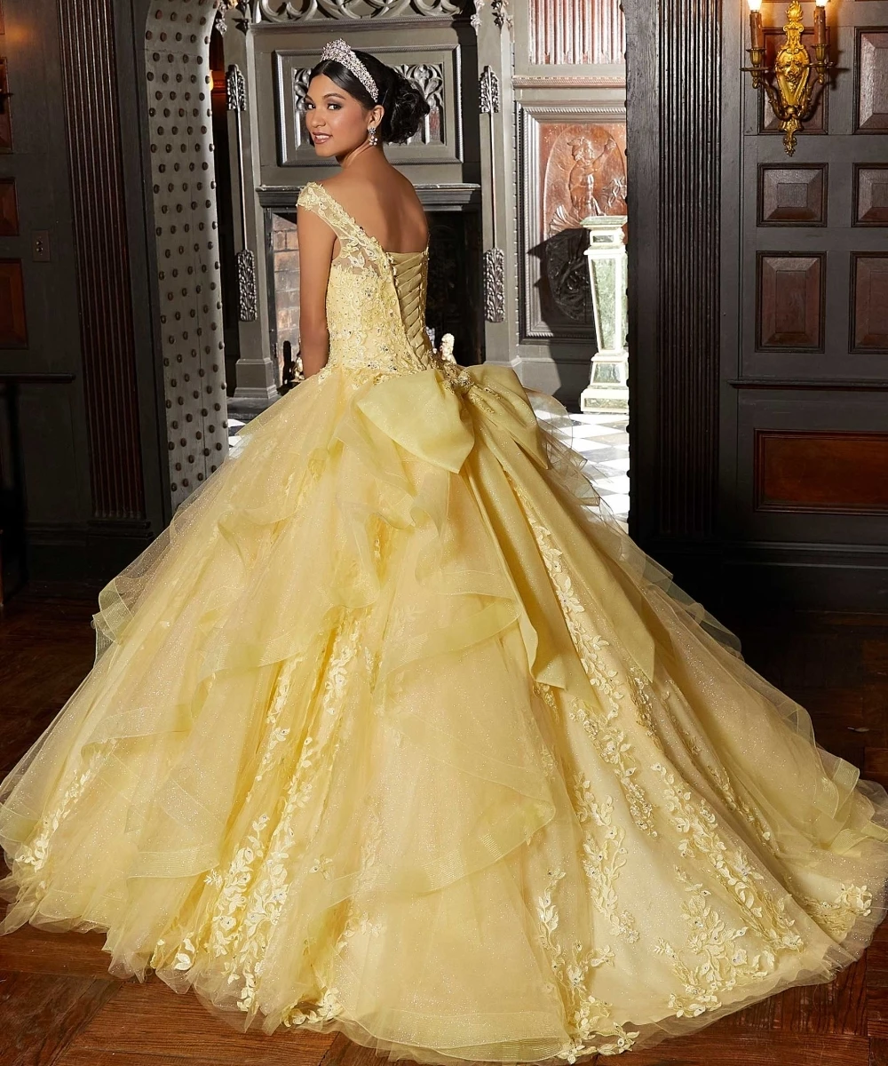 Evlast Mexico Paars Lila Quinceanera Jurk Baljurk 3d Bloemen Applique Kralen Ruches Sweet 16 Vestidos De 15 Años Tqd144