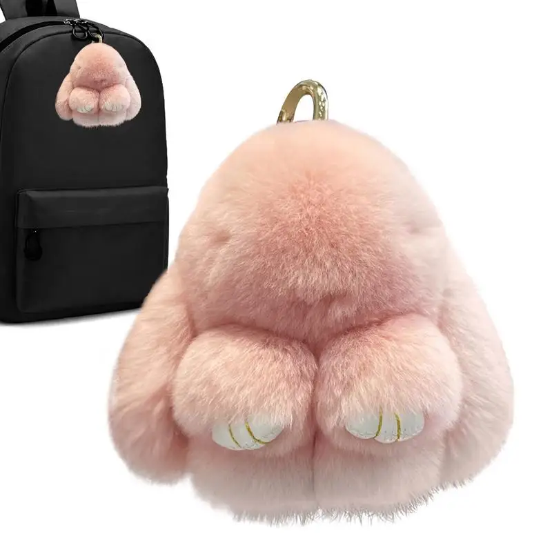 Peluches de animais macios para mochilas pingente de pelúcia para sacola coelho dos desenhos animados chaveiro charme bonito saco portátil acessório