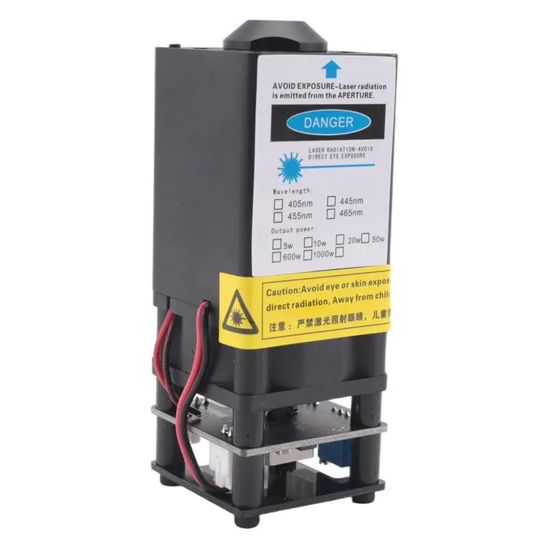 B69C 5W 450Nm-455Nm Laser Engraving Module Fixed Focus Cutting PWM Modulation 12V 5Mm Wood Board Compatible