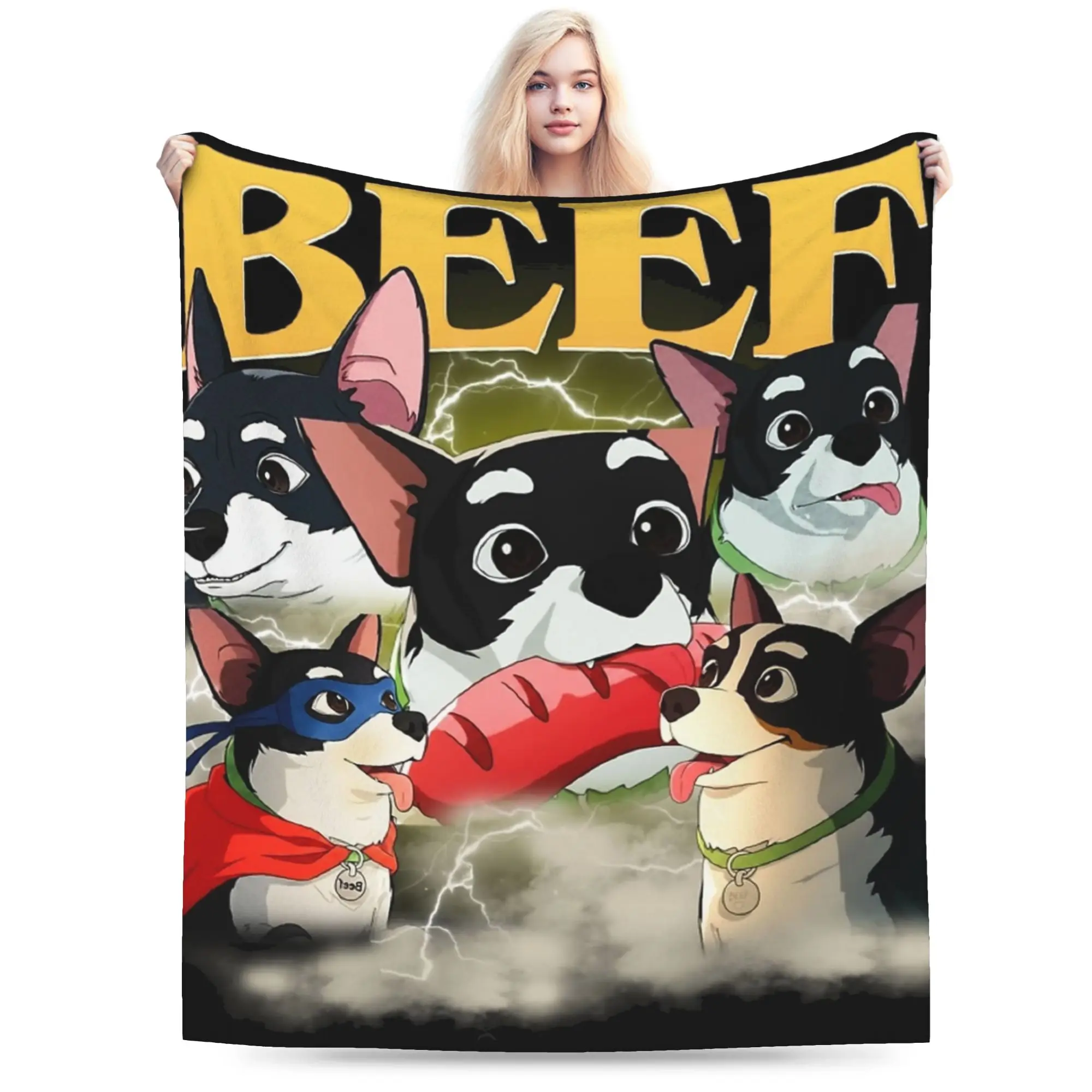 إرسال لعبة بطانية دافئة لينة مضحك أفخم الفراش يلقي للأطفال غرفة المعيشة الفانيلا المفرش غطاء السرير