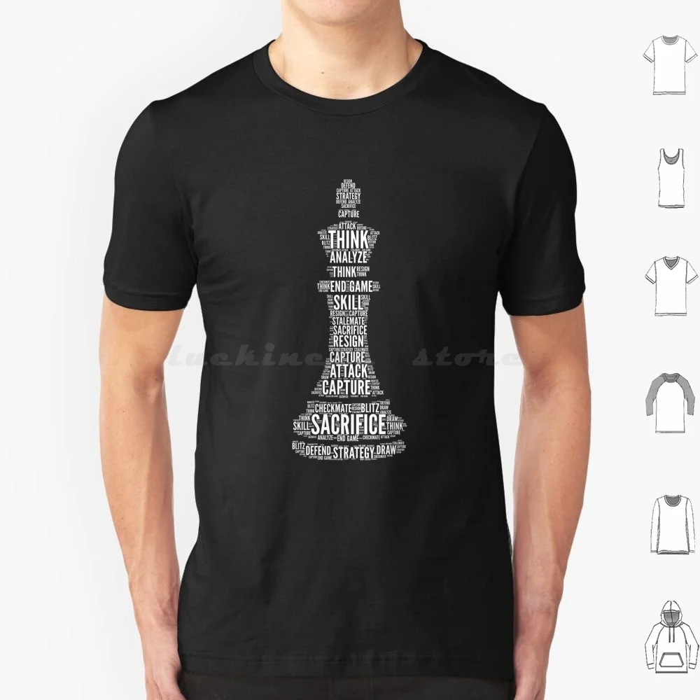 

Chess King Word Cloud T Shirt Cotton Men Women DIY Print Chess Chess King Chess Player Chess Master Chess Lover World Cloud