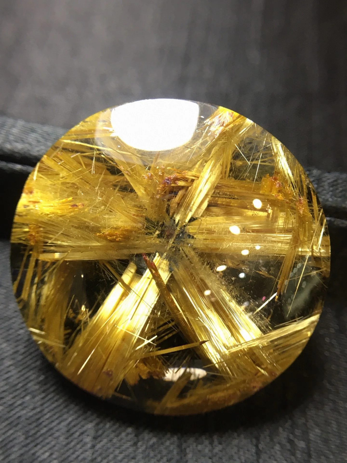 

Natural Gold Rutilated Quartz Pendant Flower Round 33x11mm Rutilated Quartz Jewelry Flower Love Women Brazil AAAAAAA