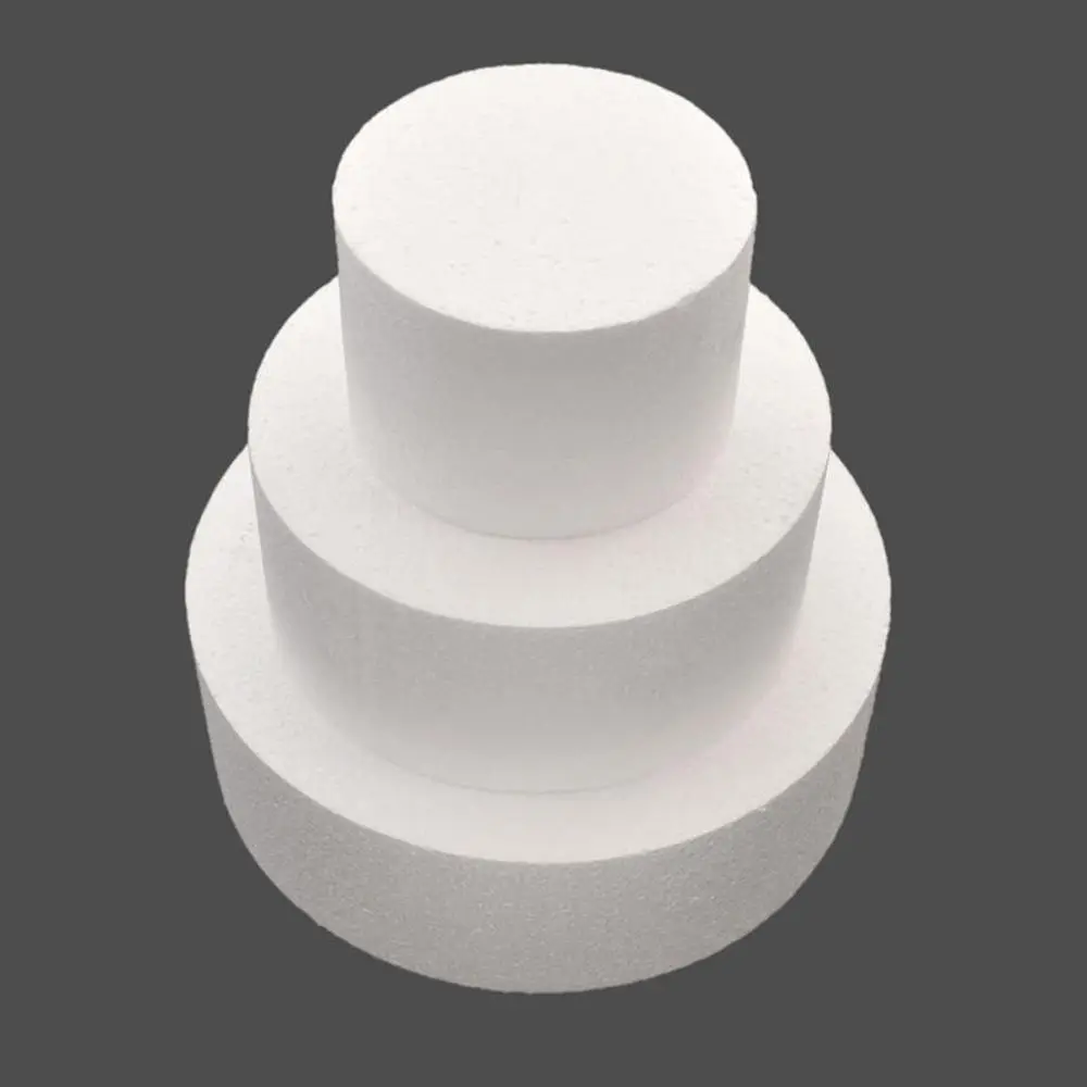 4/6/8 Inch DIY Decor Party Polystyrene Round Cake Dummy Modelling Styrofoam Sugarcraft Foam