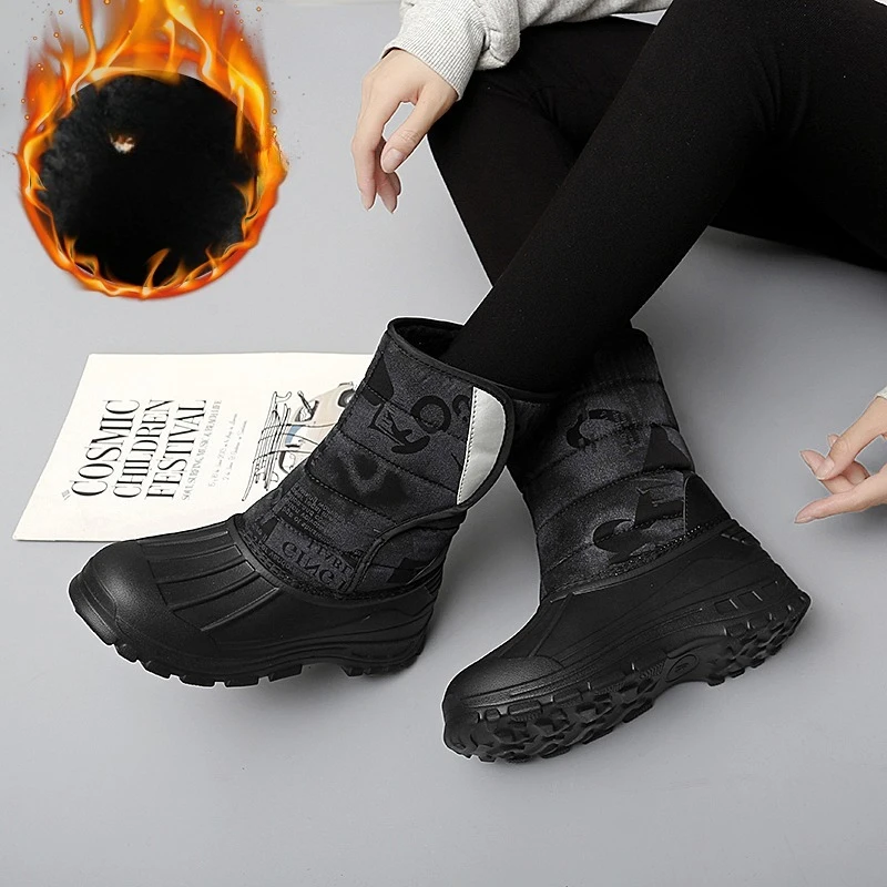 High-top Waterproof Ankle Boots Winter Women Snow Boot Ladies Thick Plus Warm Snow Hiking Boots Outdoor Cotton Shoes Sneakers