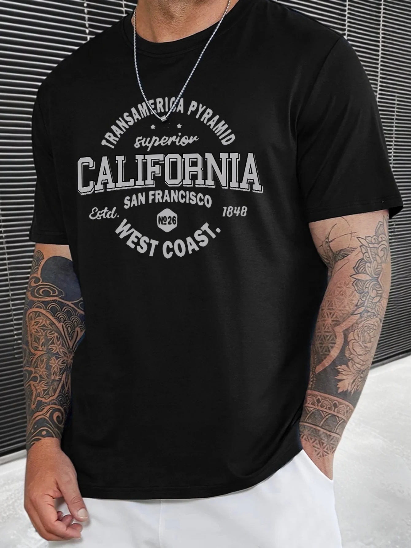 100% Pure Cotton Men's Loose T-Shirt Breathable Short-Sleeved Round Neck Minimalist Solid Color Multi-Color Optional
