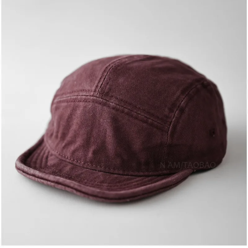 

Vintage Tooling Style 5-panel Short-brimmed Baseball Cap for Men and Women Summer Street Trend Versatile Yuppie Hip-hop Hats