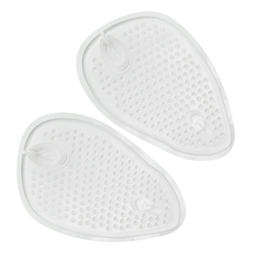 

4pcs Half Insoles Transparent Gel Inserts Front Foot Cushion Pad For Slippers High Heels Anti-Slip Forefoot Support