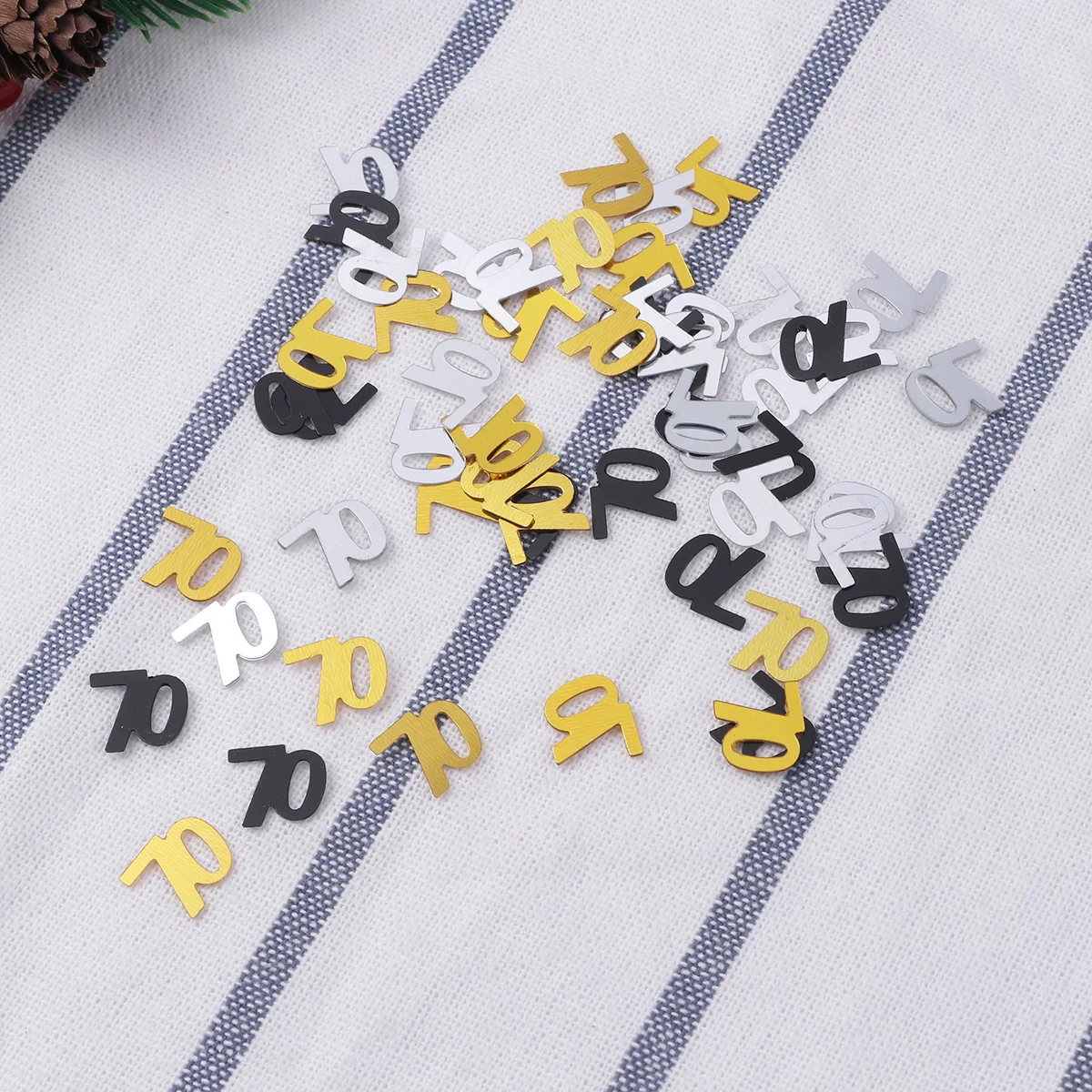 

1200Pcs Number Confetti Sequins High Quality Reusable Party Supplies for Table Cards Favors Golden Silver Black