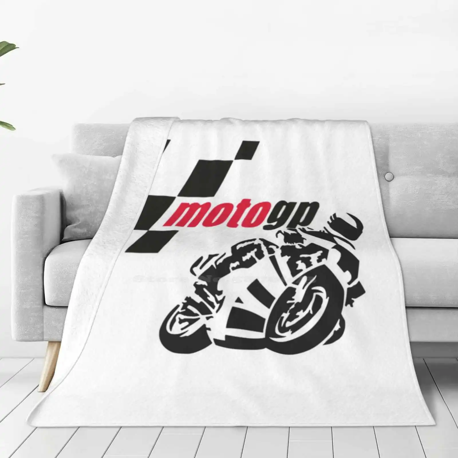 

Low Price New Print Novelty Fashion Soft Warm Blanket Moto Grandprix Gp