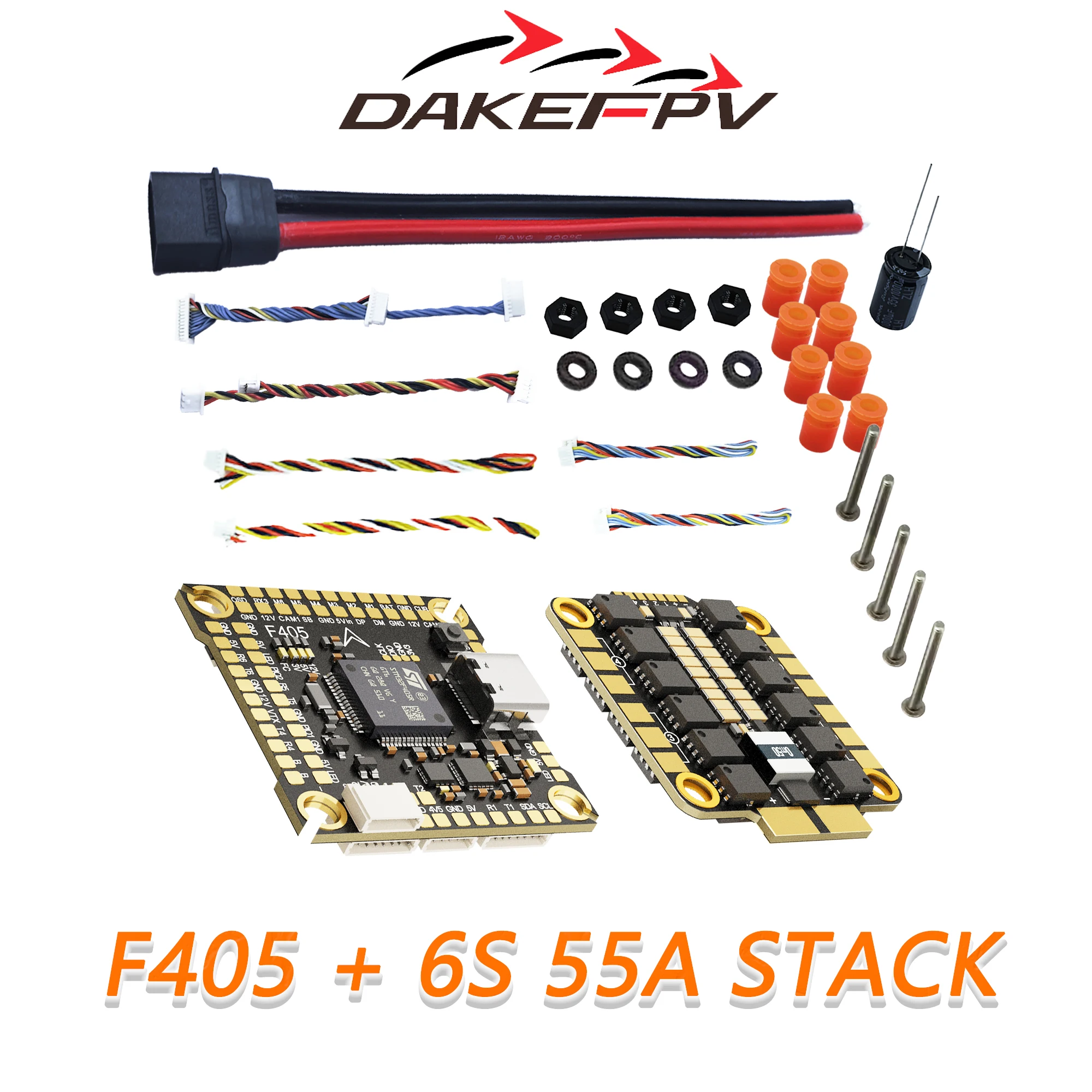 DAKEFPV F405 V3 Flight Control FC 3-8S 60A 70A ESC F405 STACK 30,5x30,5mm ICM42688 Gyro voor afstandsbediening FPV Racing Drone