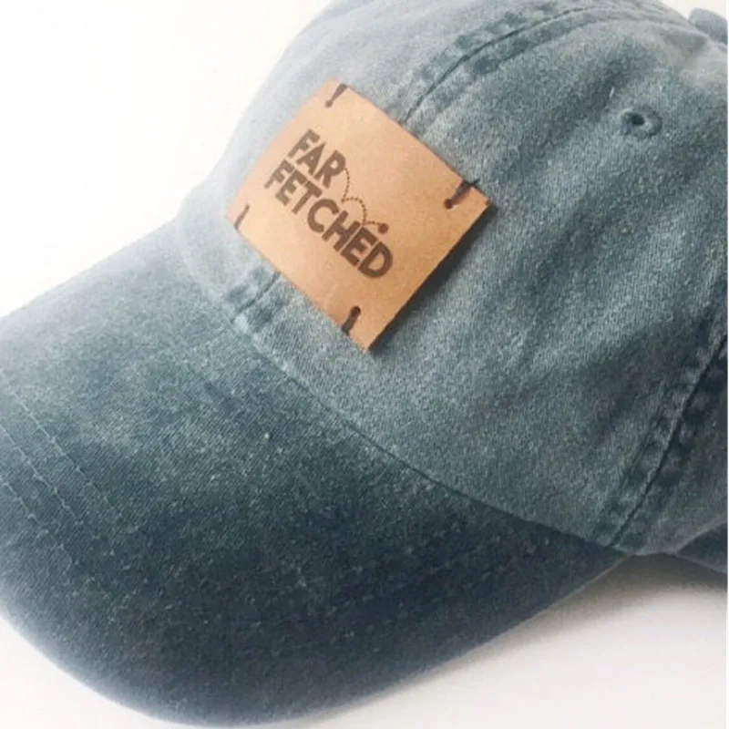 

30pcs Sewing labels personalized logo for handmade items Rectangle leather clothes hats tag Custom engraved Garment crafts label