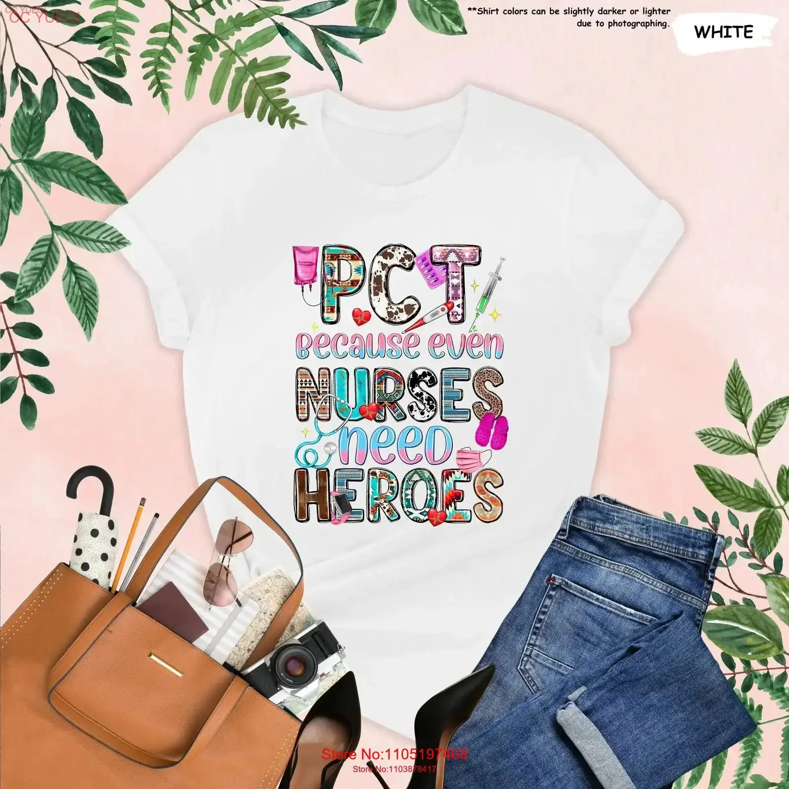 Patient Care Tech T Shirt Because Nurses Need Heroes PCT Medical Assistant for Nurse Life vintage Washed fashion Slightly