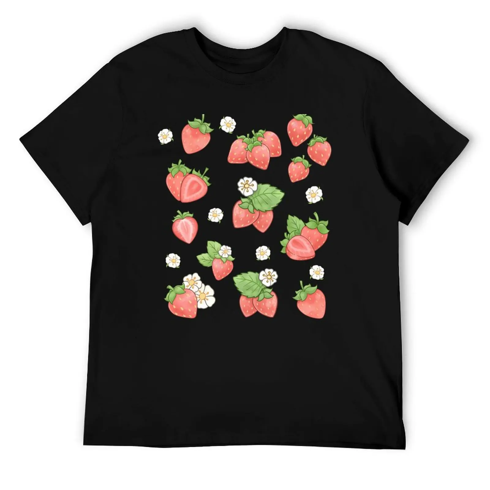 

Strawberry Pattern Sweet strawberry heart T-Shirt t shirt custom print t shirt man casual man t shirt designer T-Shirt