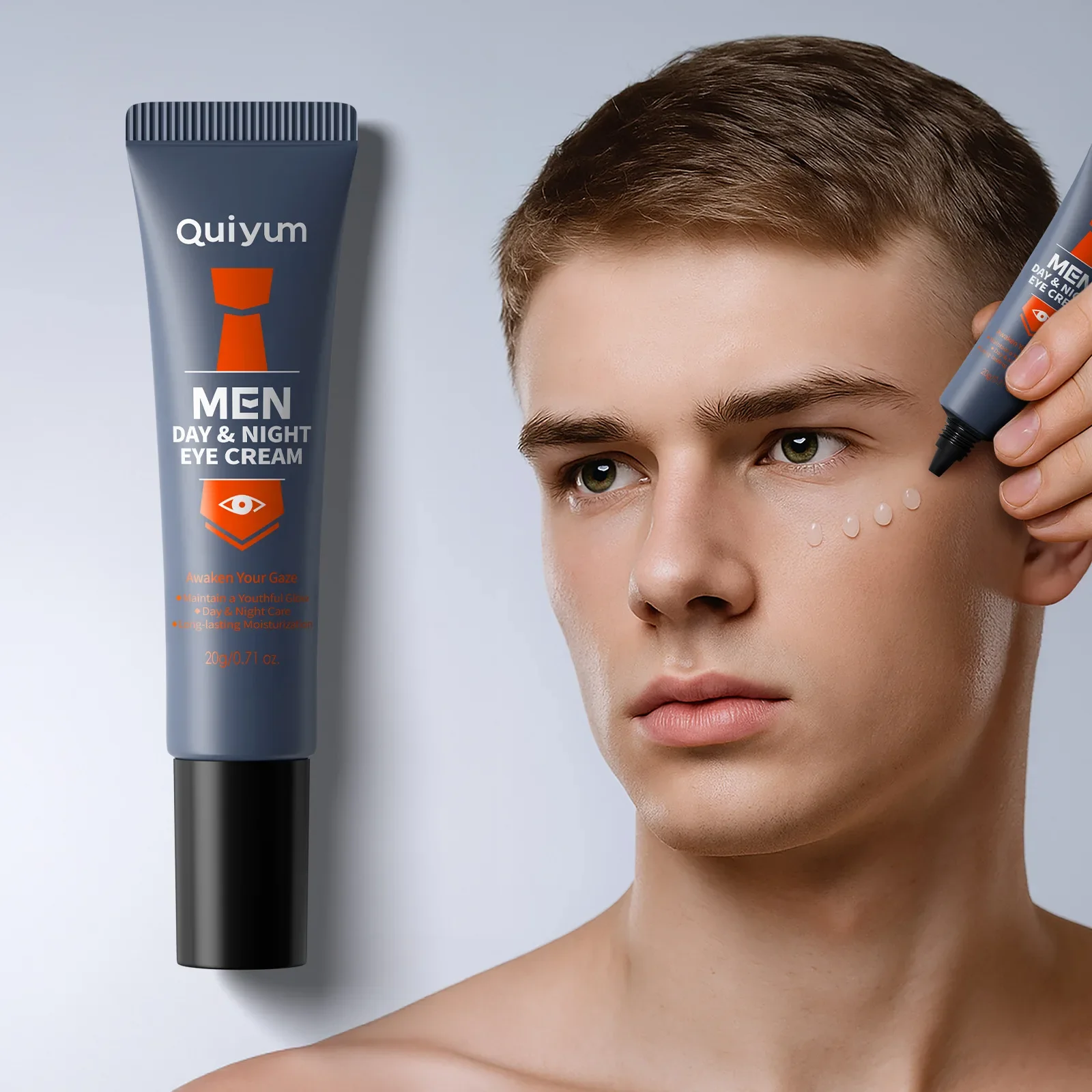 Men Eye Cream Hydrating Moisturizing Anti Aging Firming Easy Absorb Non Greasy Day Night Care For Dark Circles Puffiness