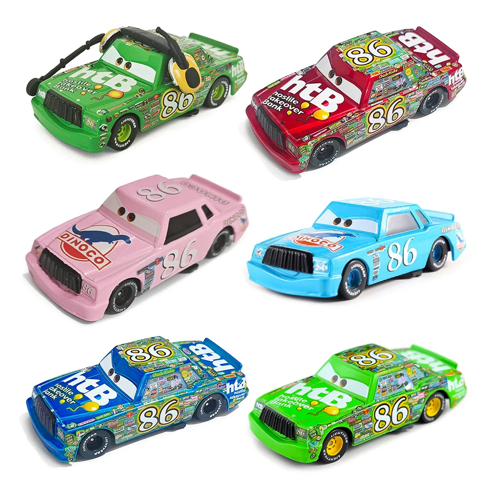 Image of Cars Piston Cup Racer 86 Chick Hicks Modellauto Metall Druckguss Anime Figuren Dinoco Racing Spielzeug Kindergeschenke Sammlerstücke