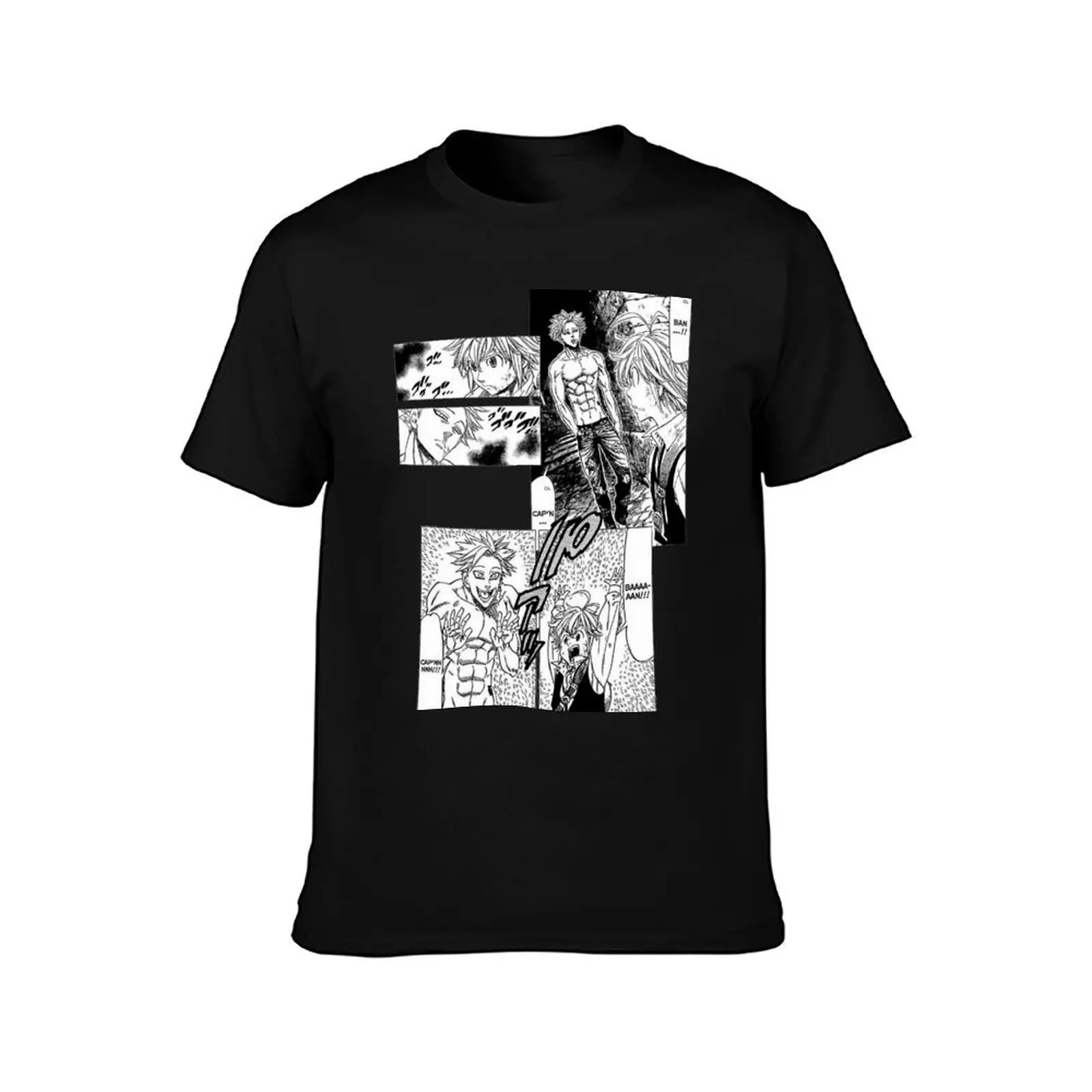 Ban and Meliodas Meet - Manga T-Shirt Classic Basic Casual T-Shirt