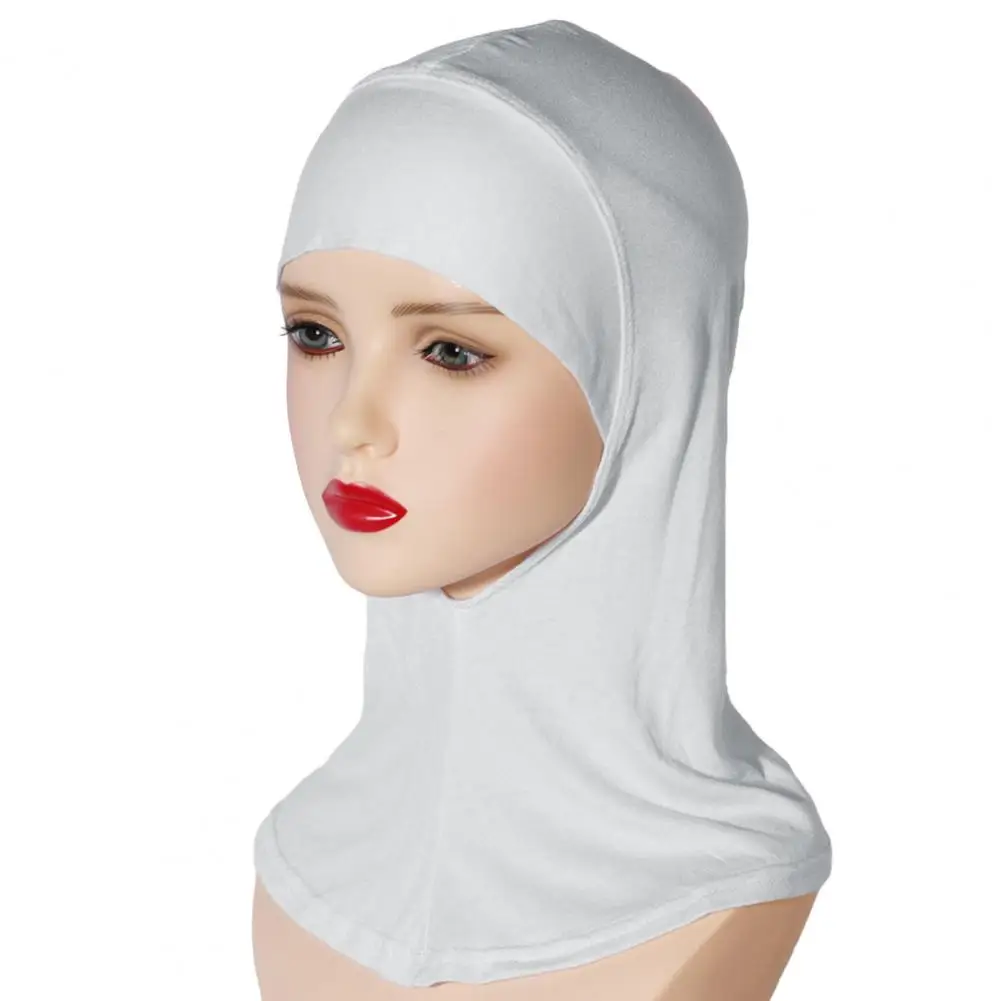 قبعة نسائية على شكل حجاب عرقي لحقيبة الشعر المرنة، لف الرأس بلون سادة، إكسسوارات أغطية الرأس #6