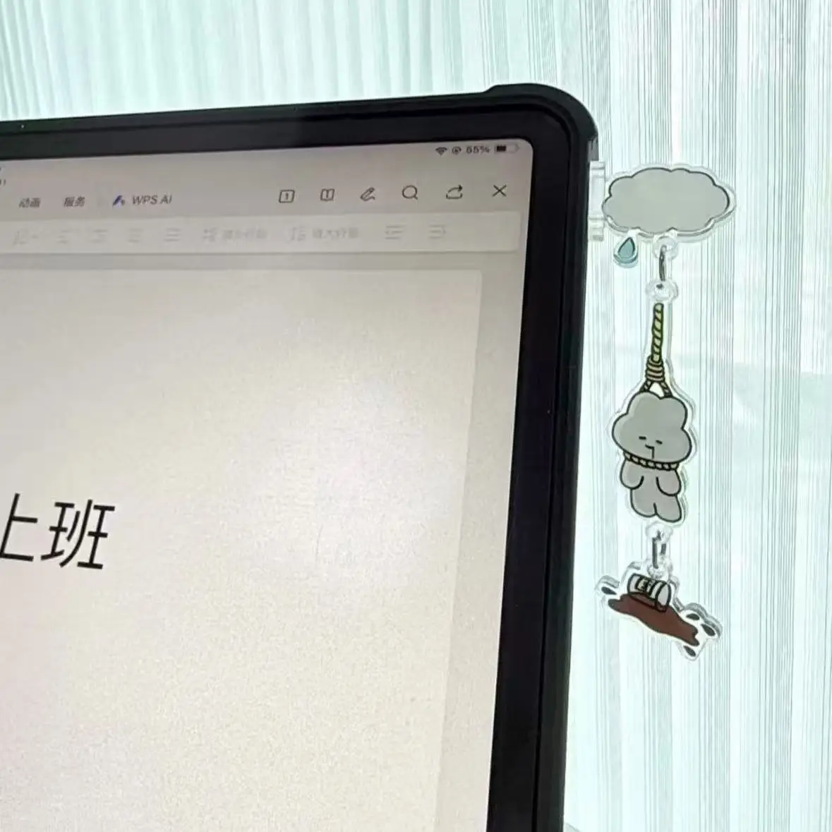 Office Worker Desk Decor Rabbit Ornaments Acrylic Creative Funny Computer Decoration Gift for Coworkers