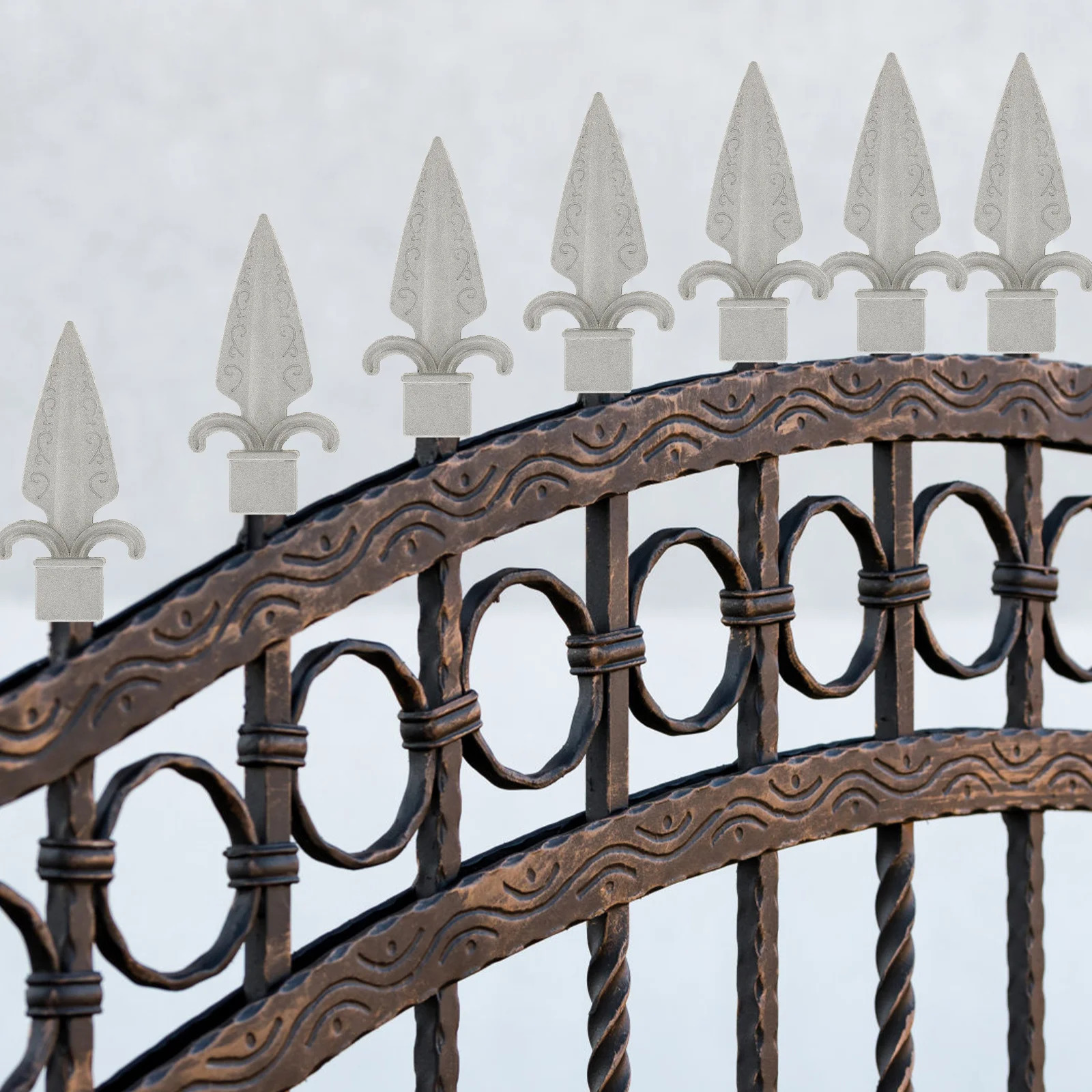 

10pcs Caps Aluminum Fence Finials Replacement Durable Outdoor Fence Toppers Metal Post Finials For Garden Yard Decorations