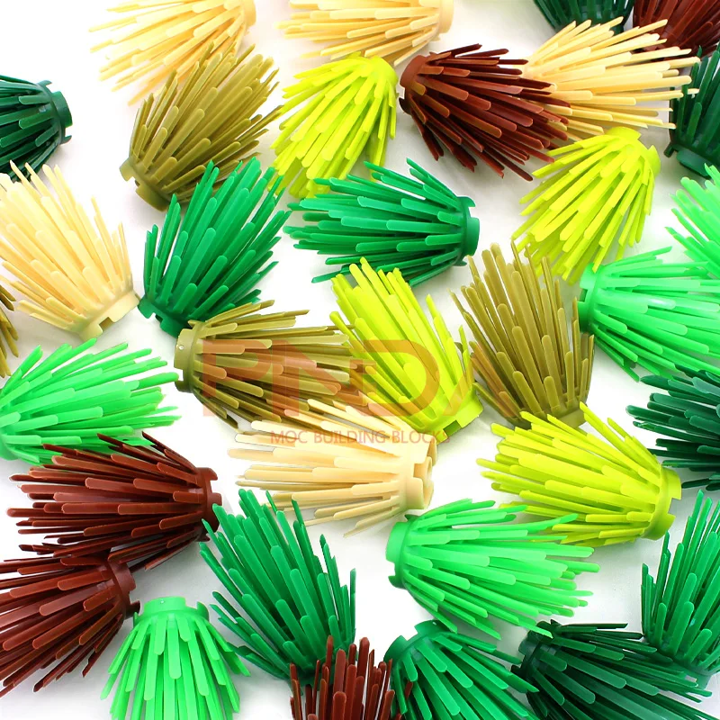 

30pcs Moc Plant Prickly Bush 2x2x4 Building Blocks 6064 Garden Grass DIY Bricks Compatible with City Street View Scene Toys