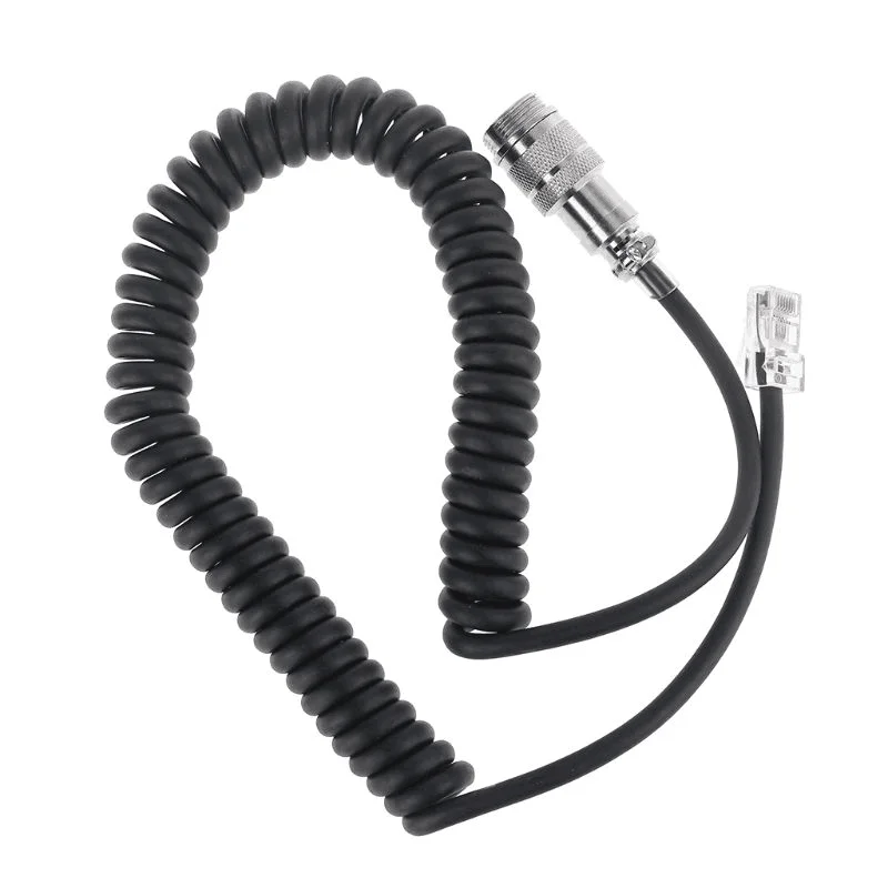 Round 8 Pin Male To 8 Pin RJ-45 Microphone Adapter Cable for Yaesu MD-200 MD-100 M-1 M-100 YM-48 MH-31 MH-31B8 MH-36D8