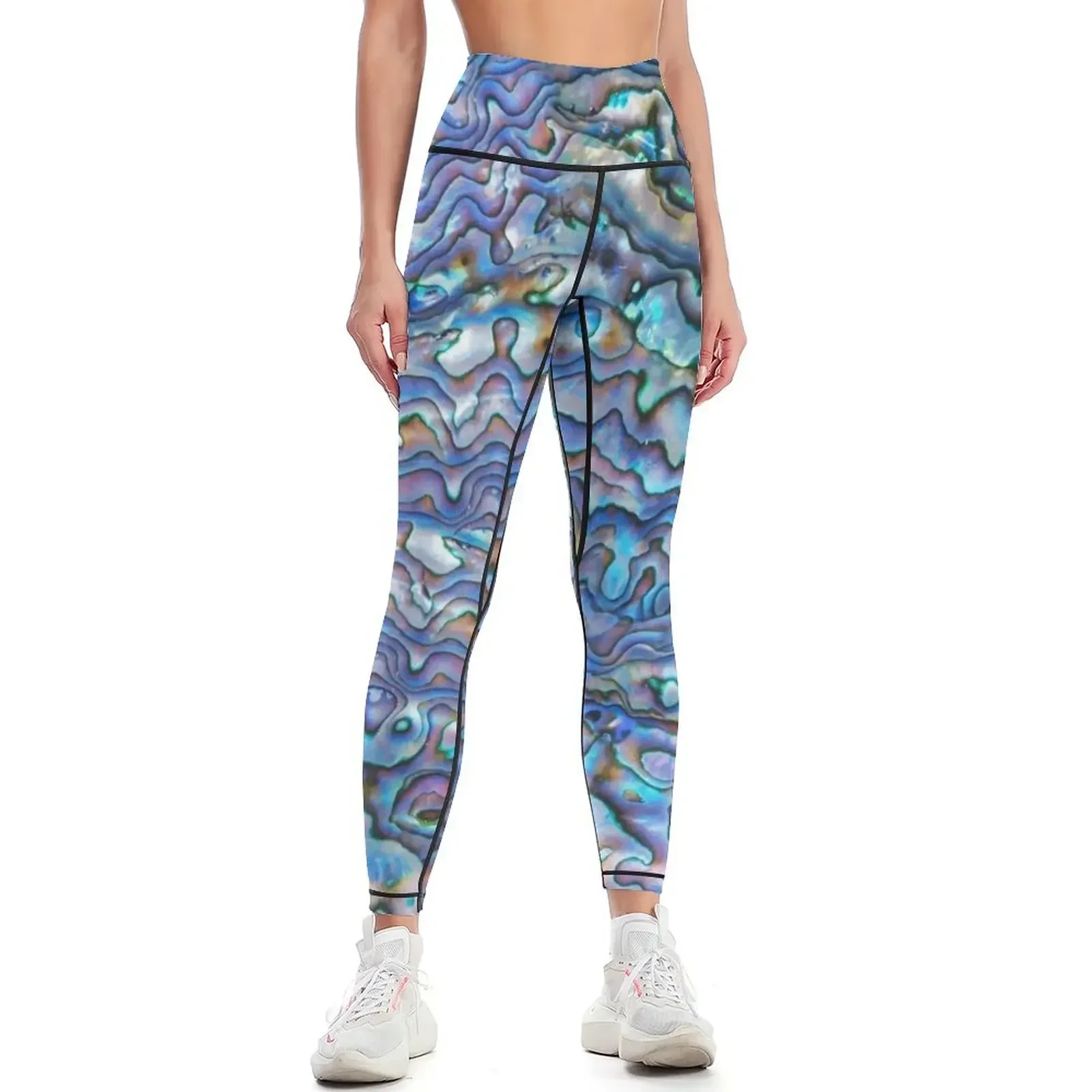 

Paua Shell - Abalone - Natural Leggings sports woman gym sportswear gym for physical Sportswear woman gym Womens Leggings