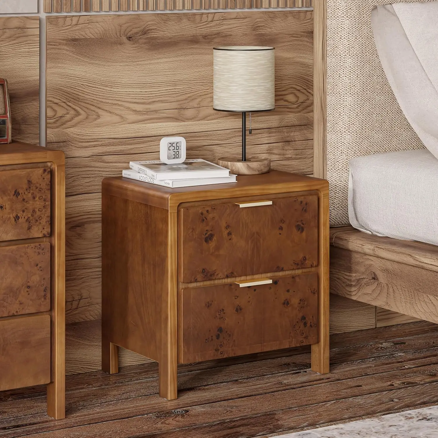 Distressed Farmhouse Nightstand Set 5