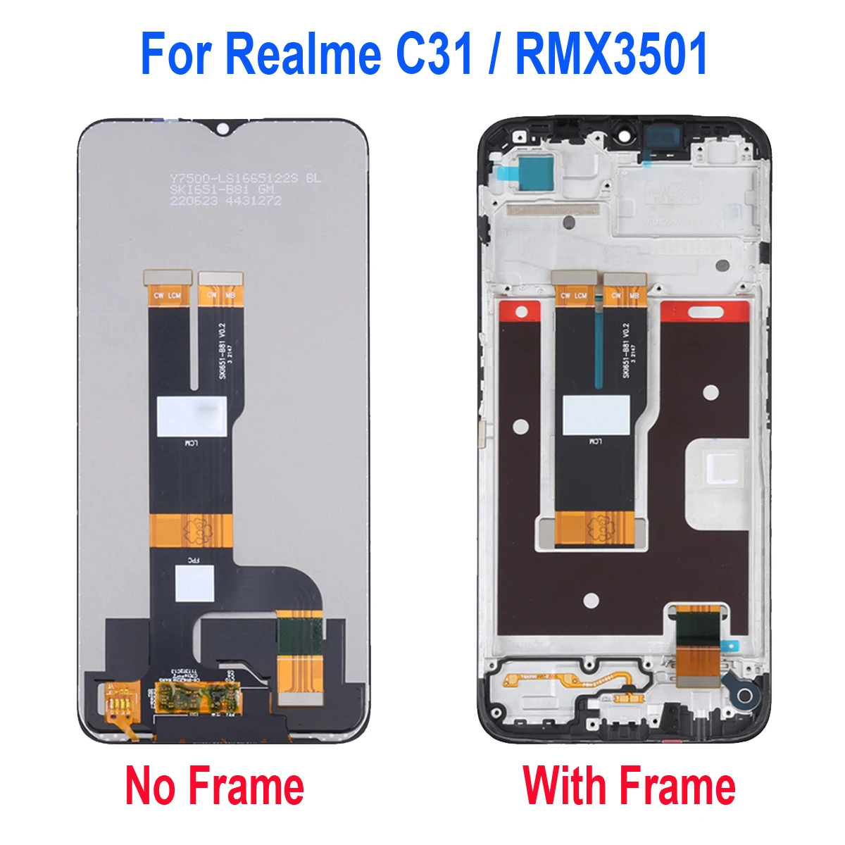 For Realme C31 RMX3501 C30 RMX3581 LCD Dispaly Touch Digitizer Screen Assembly Parts