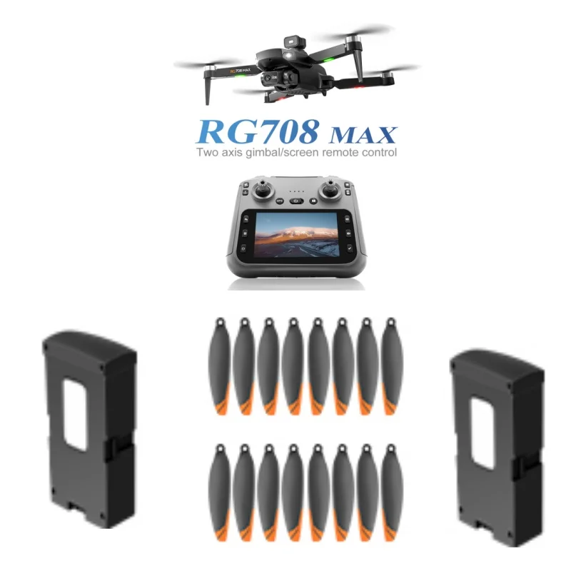 RG708 MAX RC Drone Spare Parts Battery/Propeller For RG708MAX RC Drone RG708MAX Dron Battery 7.4V 3800MAH Blades accessory Toys