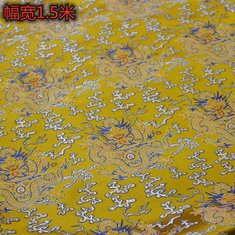 SuitClothing Robe Film and Television Stage Decoration Handmade Mounting Paste Box Jacquard Weave Satin Pattern Fabric