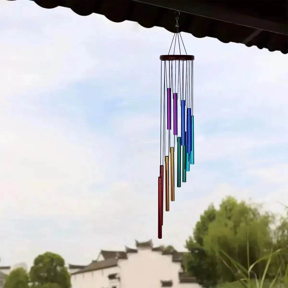 Handcrafted Aluminum Wind Chimes - Beautiful Memorial Gift for Home, Patio, and Garden