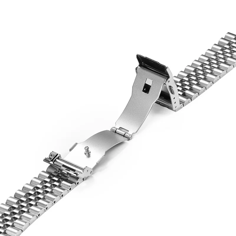 Stainless Steel Watch band for Seiko Straps 18 19 20 21 22 23 24mm Flat End Jubilee Bracelet Solid Metal Band Accessories