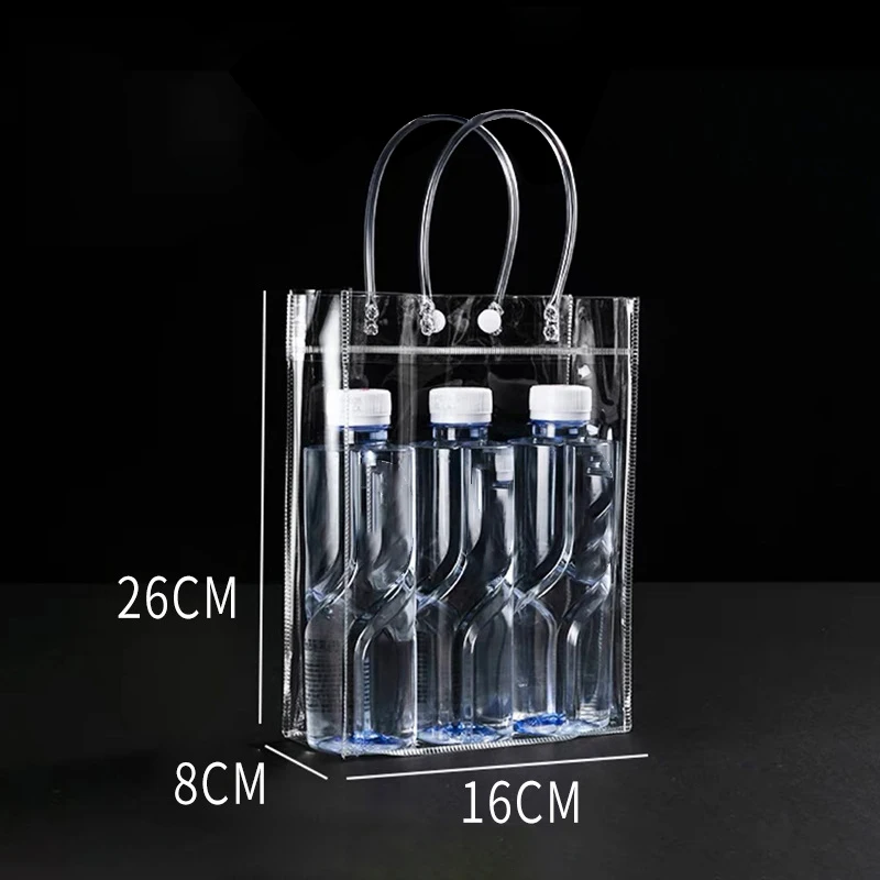 Women Clear Tote Bag PVC Transparent Handbag With Handle Shoulder Shopping Bags For Ladies